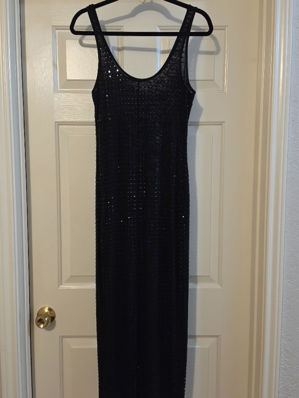 Black Square Sequin Dress